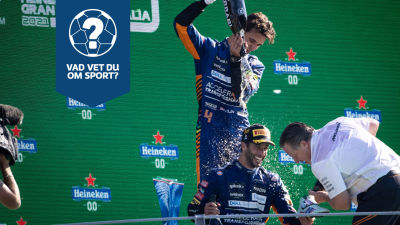 Lando Norris och Daniel Ricciardo firar.