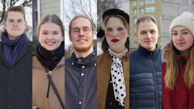 Porträtt på sex unga kandidater i välfärdsområdesvalet. 