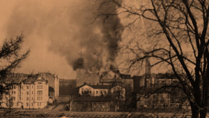 Helsingin Työväentalo tulessa 13.4.1918