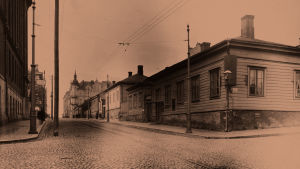 Kalevankadun ja Yrjönkadun risteys 1903.