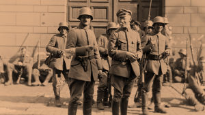 Saksalaisia sotilaita Helsingissä 14.4.1918.