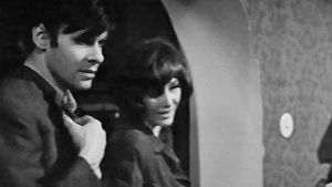 Skådespelarna Rune Sandlund (boxarn) och Lilga Kovanko (Ritva). Rune Sandlund och Lilga Kovanko i filmen Förlovningsfesten från 1968.