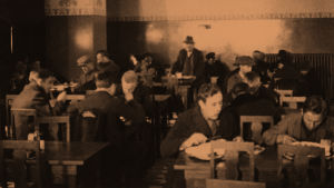 Elannon ravintola 1920-luvulla Siltasaarenkatu.