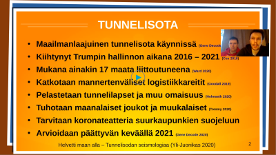 Skärmdump från Tokentube över bröderna Vapas tunnelkrig.
