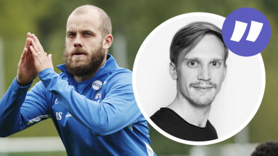 Teemu Pukki under en landslagsträning.