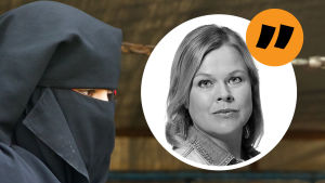 Myndigheterna säger att Finland har goda möjligheter att klara uppgiften att ta emot IS-kvinnorna, men det lyfts inte fram i diskussionen, skriver Svenska Yles politiska reporter Ingemo Lindroos. Ingemo Lindroos i en rund bild mot bakgrund av ev en kvinna klädd i svart slöja.