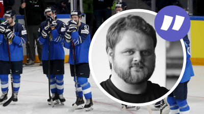 Finlands spelare följer med USA:s guldfest.