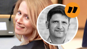 Kaja Kallas är revanschsugen när hon tillträder som Estlands premiärminister i dag. I synnerhet det avgående regeringspartiet Ekre, högernationalisterna, har upprepade gånger skymfat hennes personlighet under de senaste åren. Kommentarsbild med Kaja Kallas och Gustaf Antell.