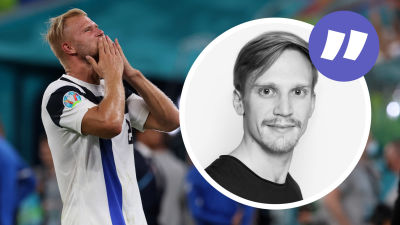 Paulus Arajuuri tackar publiken.