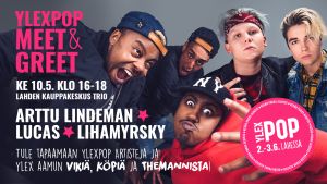 Kaikki kuvan artistit ovat tavattavissa M&G-tapahtumassa Lahdessa! // Kuva: Jukka Lintinen / Yle Kuvapalvelu, kuvakäsittely Tuuli Laukkanen