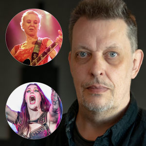 Michael Cronström vill understöda Kristin Hersh och Floor Jansen. Kollage med Michael Kronströms porträtt med Kristin Hersh och Floor Jansen i runda bollar bredvid Mickes ansikte.