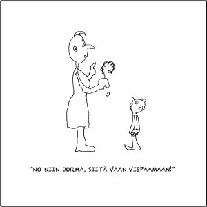 Lassi Rajamaan musiikkiaiheinen pilapiirros.