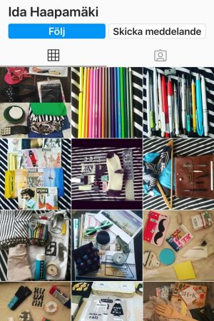 Under ”30 days minimalism challenge” på instagram gör man sig av med prylar påhejad av sina följare som också har möjlighet att köpa grejerna. Screenshot från Idas Instagramkonto. Ida Haapamäkis Instasida