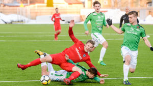 Benjamin Källman har visat upp en fin målform inför ligastarten. Benjamin Källman mot Ekenäs IF.