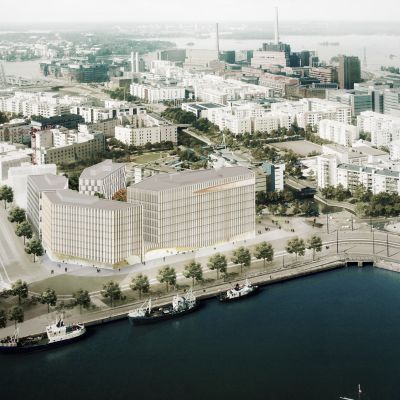 Havainnekuva Wood City -korttelista.