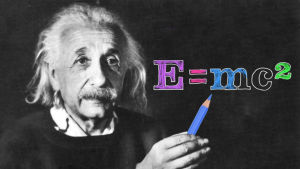 Albert Einstein värittää.