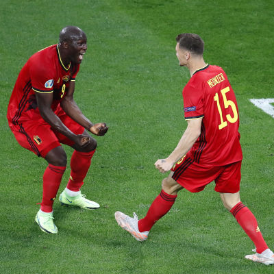 Romelu Lukaku och Thomas Meunier.