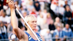 Tapio Korjus bäst av alla i karriärens första – och sista – stortävling. Tapio Korjus, 1980-talet.