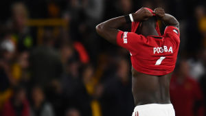 Paul Pogba missade en straff mot Wolves. Paul Pogba missade sin straff i den 68:e minuten.
