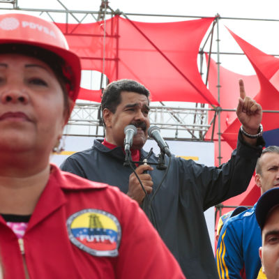 "Jag vill inte ha inbördeskrig" sade Venezuelas president Nicolás Maduro i sitt förstamaj-tal. 1.5.2017