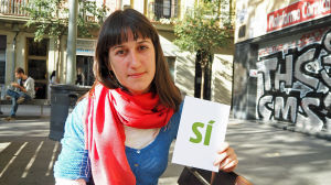 Lidia Cisteró. Kvinna i Barcelona tänker rösta JA i den inofficiella folkomröstningen om självständighet