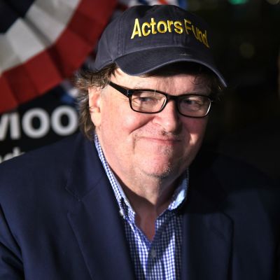 Michael Moore på efterfesten efter hans show "The Terms Of My Surrender" på Broadway den 11 augusti 2017.