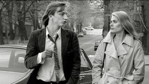 Aki Kaurismäki ja Pirkko Hämäläinen Mika Kaurismäen elokuvassa Valehtelija (1981).