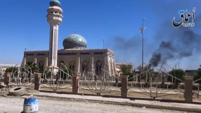 Strider i Ramadi. Bild distribuerad av den IS närstående gruppen Aamaq Media.