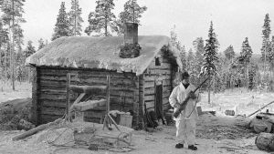 Etuvartioston kämppä Märkäjärvellä (1940).