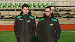 Ska Guillem Santesmases och Rubén Maya Pérez lotsa EIF till ligan? Porträttbild på Guillem Santesmases och Ruben Maya Perez.