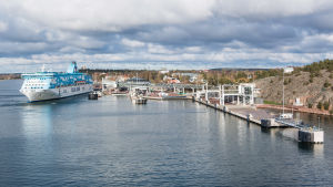 Mariehamns hamn var stängd för passagerartrafik mellan den 16.3 och den 21.5 Maarianhaminan satama