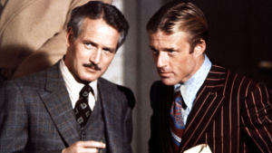 Paul Newman ja Robert Redford elokuvassa Puhallus
