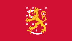 Finlands tillfälliga flagga från januari 1918 till maj 1918. Finlands tillfälliga flagga från januari 1918 till maj 1918.