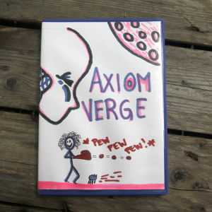 Recensenterna gjorde ett eget omslag också för Axiom Verge. Ritat omslag för Axiom Verge-spelet.