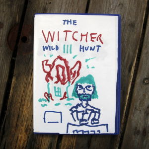 Bennys tolkning av omslaget till The Witcher 3. Kontroller har ritat ett eget omslag till spelet. Det är inte snyggt.