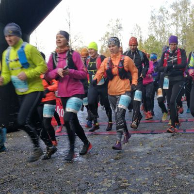 Vaarojen maratonin lyhyen matkan lähtö 2018.