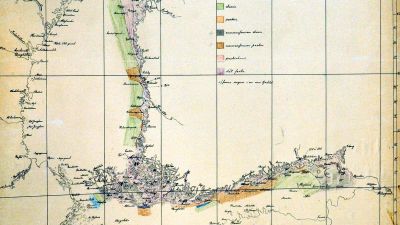 Den första iskartan för Östersjön, publicerad 12.3.1915