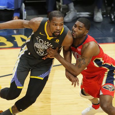 Kevin Durant ja E'Twaun Moore.