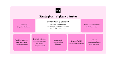 Yles Strategi och publikrelationer enhet, graf
