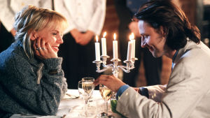 Adam och Eva. Josefin Nilsson spelade mot Björn Kjellman i Hannes Holms romantiska komedi från 1997. Bild av Josefin Nilsson och Björn Kjellman i filmen Adam och Eva.