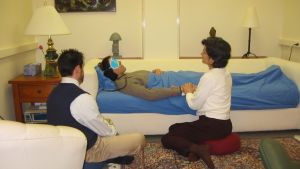 Så såg det ut i en psilocybinstudie på John Hopkins University år 2008 Undersökningsrummet på John Hopkins university