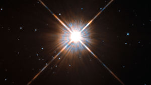 Stjärnan Proxima Centauri, solens närmaste granne i rymden.