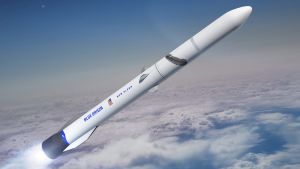 New Glenn on SpaceX:n tuleva kilpailija. Kuten piirros näyttää, on raketti hyvin samankaltainen kuin SuperHeavyn ja Starshipin kokonaisuus.