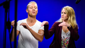 Nicke Aldén och Hannah Norrena hör du i Vega Dag, måndag till lördag Nicke Aldén och Hannah Norrena dansar