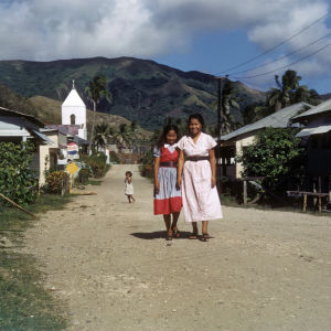 Umaticin kylässä Guamin saarella 1950