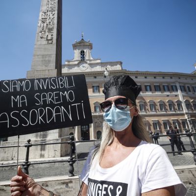Koronaprotesti Italiassa