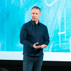 Saku Tuominen speaking at Yle Prophecy event.
