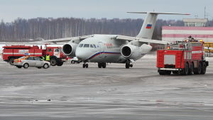 Ett plan av typen AN-148 nödlandade på Pulkovo flygplatsen i Sankt Petersburg år 2012 Ett plan av typen AN-148 nödlandade på Pulkovo flygplatsen i Sankt Petersburg år 2012