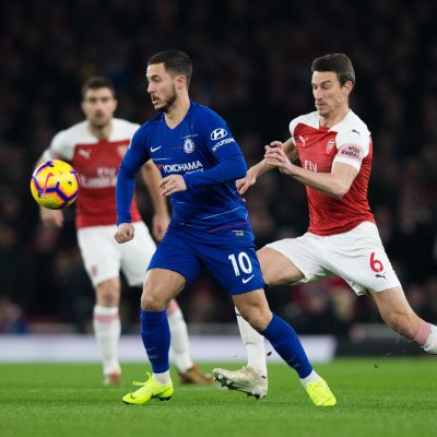 Eden Hazard Chelsea Laurent Koscielny Arsenal