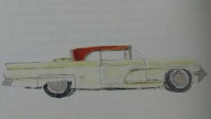 LincVolt: En Lincoln Continental (1959) med elmotor. Lincoln Continental, 1959 (Illustration: Neil Young)